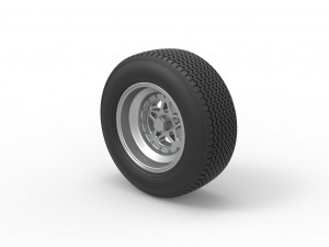 Front wheel from Sprint car Scale 1 to 25 3D Принт Модель