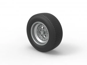 Front wheel from Sprint car Scale 1 to 25 3D Print Model