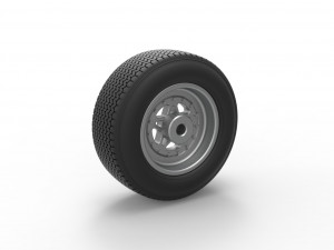 Front wheel from Sprint car Scale 1 to 25 3D Принт Модель