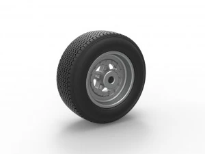 Front wheel from Sprint car Scale 1 to 25 3D Print Model