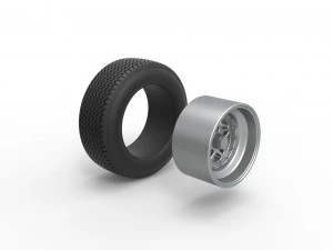 Front wheel from Sprint car Scale 1 to 25 3D Print Model