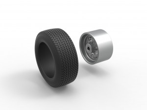 Front wheel from Sprint car Scale 1 to 25 3D Принт Модель