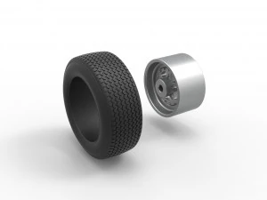 Front wheel from Sprint car Scale 1 to 25 3D Print Model