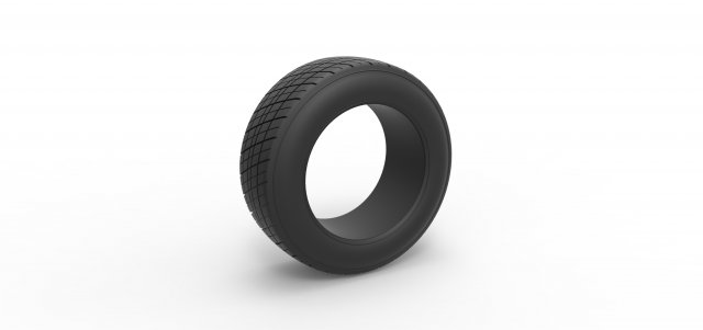 Dirt Sprint racing front tire 5 Scale 1 to 25 3D-printmodel .c4d .max .obj .3ds .fbx .stl .blend 