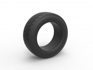 Dirt Sprint racing front tire 5 Scale 1 to 25 3D 프린트 모델