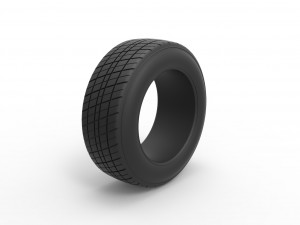 Dirt Sprint racing front tire 5 Scale 1 to 25 3D-printmodel
