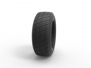 Dirt Sprint racing front tire 5 Scale 1 to 25 3D-printmodel