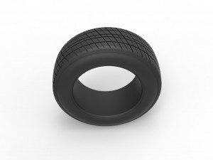 Dirt Sprint racing front tire 5 Scale 1 to 25 3D-printmodel