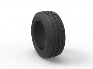 Dirt Sprint racing front tire 5 Scale 1 to 25 3D-printmodel