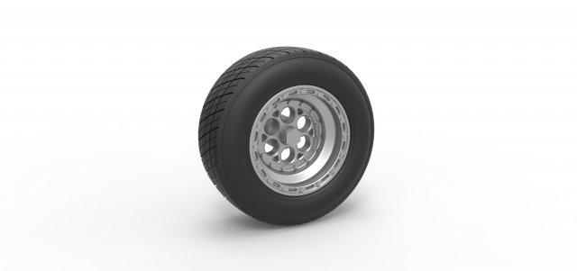 Front wheel from Sprint car Version 2 Scale 1 to 25 Modèles 3D en vedette .c4d .max .obj .3ds .fbx .stl .blend 