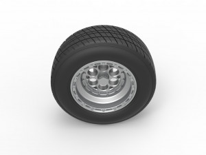 Front wheel from Sprint car Version 2 Scale 1 to 25 Modèles 3D en vedette