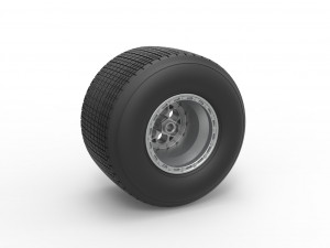 Rear wheel from Sprint car Version 2 Scale 1 to 25 Model do druku 3D
