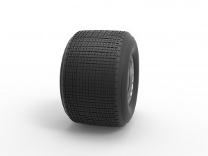 Rear wheel from Sprint car Version 2 Scale 1 to 25 3D 프린트 모델