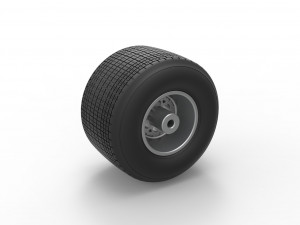 Rear wheel from Sprint car Version 2 Scale 1 to 25 3D 프린트 모델