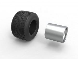 Rear wheel from Sprint car Version 2 Scale 1 to 25 3D 프린트 모델
