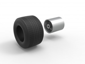 Rear wheel from Sprint car Version 2 Scale 1 to 25 3D 프린트 모델