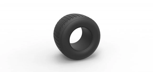 Dirt Sprint racing tire 15 Scale 1 to 25 3D Print Model .c4d .max .obj .3ds .fbx .stl .blend 