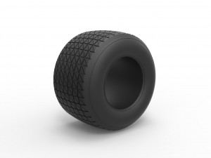 Dirt Sprint racing tire 15 Scale 1 to 25 3D Принт Модель