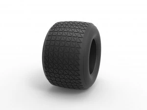 Dirt Sprint racing tire 15 Scale 1 to 25 3D Print Model