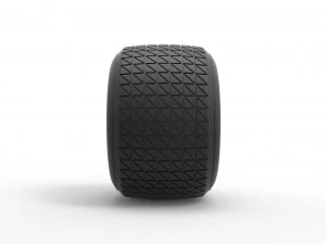 Dirt Sprint racing tire 15 Scale 1 to 25 3D Print Model