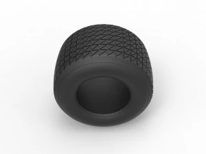 Dirt Sprint racing tire 15 Scale 1 to 25 3D Print Model