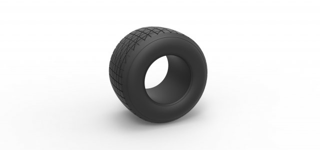 Dirt Sprint racing tire 16 Scale 1 to 25 Modello di stampa 3D .c4d .max .obj .3ds .fbx .stl .blend 
