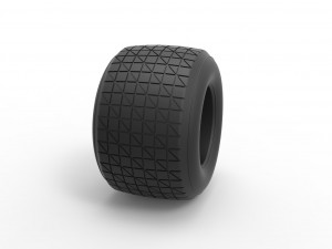 Dirt Sprint racing tire 16 Scale 1 to 25 Modello di stampa 3D