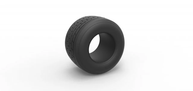 Dirt Sprint racing tire 17 Scale 1 to 25 3D Print Model .c4d .max .obj .3ds .fbx .stl .blend