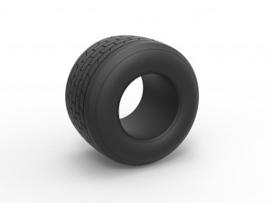 Diecast Dirt Sprint racing tire 17 Scale 1 to 25 3D Print Model