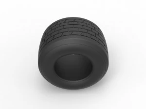 Dirt Sprint racing tire 17 Scale 1 to 25 3D Print Model
