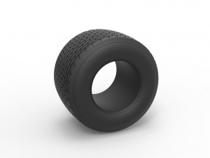 Diecast Dirt Sprint racing tire 18 Scale 1 to 25 3D Print Model