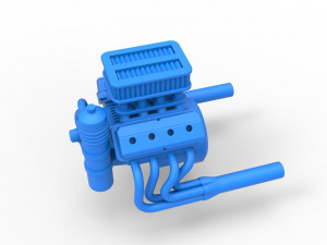 Engine V8 for Sprint car Scale 1 to 25 3D Baskı Modeli