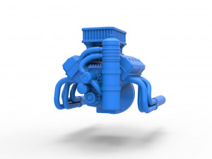 Engine V8 for Sprint car Scale 1 to 25 3D Baskı Modeli