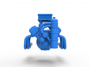 Engine V8 for Sprint car Scale 1 to 25 3D Baskı Modeli