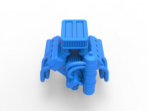 Engine V8 for Sprint car Scale 1 to 25 3D Baskı Modeli