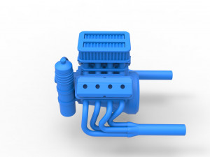 Engine V8 for Sprint car Scale 1 to 25 3D Baskı Modeli