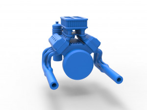 Engine V8 for Sprint car Scale 1 to 25 3D Baskı Modeli