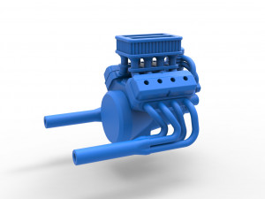 Engine V8 for Sprint car Scale 1 to 25 3D Baskı Modeli