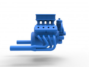 Engine V8 for Sprint car Scale 1 to 25 3D Baskı Modeli