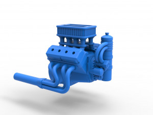 Engine V8 for Sprint car Scale 1 to 25 3D Baskı Modeli