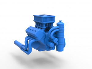 Engine V8 for Sprint car Scale 1 to 25 3D Baskı Modeli