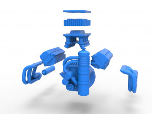 Engine V8 for Sprint car Scale 1 to 25 3D Baskı Modeli