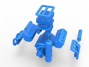Engine V8 for Sprint car Scale 1 to 25 3D Baskı Modeli