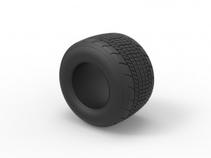 Dirt Sprint racing tire 19 Scale 1 to 25 3D प्रिंट मॉडल