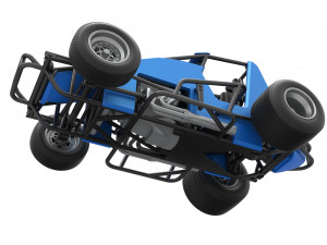 Sprint car Scale 1 to 25 3D Baskı Modeli