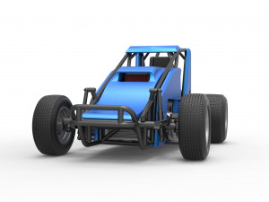 Sprint car Scale 1 to 25 3D Baskı Modeli