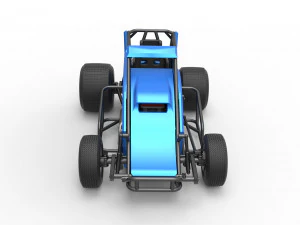 Sprint car Scale 1 to 25 3D Print Model