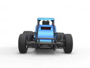 Sprint car Scale 1 to 25 3D Print Model
