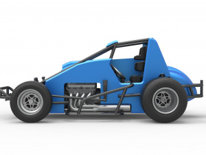 Sprint car Scale 1 to 25 3D Baskı Modeli