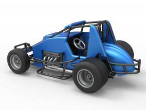 Sprint car Scale 1 to 25 3D Baskı Modeli